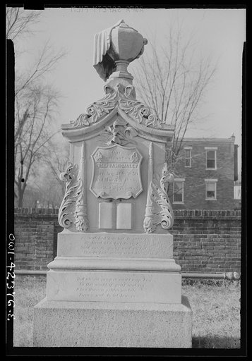 Washington, D.C. A monument in the Congressional cemetery