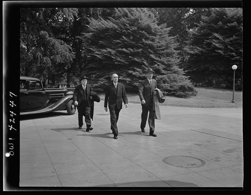 Washington, D.C. May 1944. Delegates to a conference of the International labor office arriving at the White House