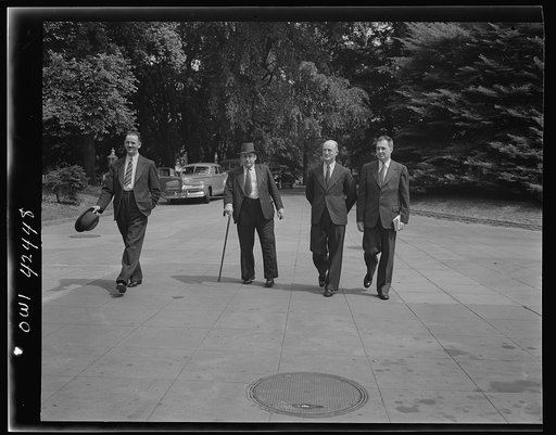 Washington, D.C. May 1944. Delegates to a conference of the International labor office arriving at the White House