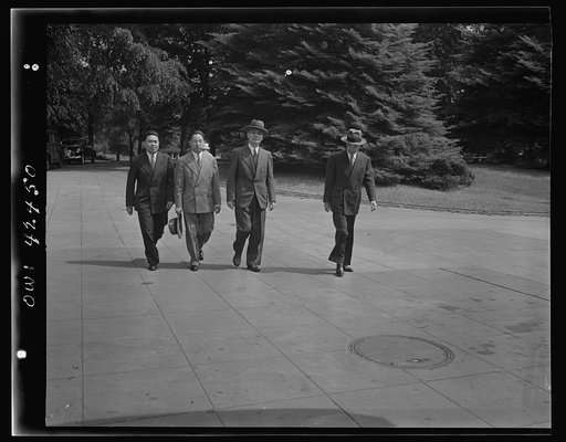 Washington, D.C. May 1944. Delegates to a conference of the International labor office arriving at the White House