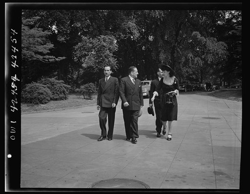 Washington, D.C. May 1944. Delegates to a conference of the International labor office arriving at the White House
