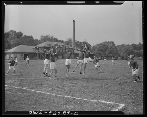 Travers Island, New York. Norwegian Independence Day celebration at the Norwegian gunners' school. Soccer