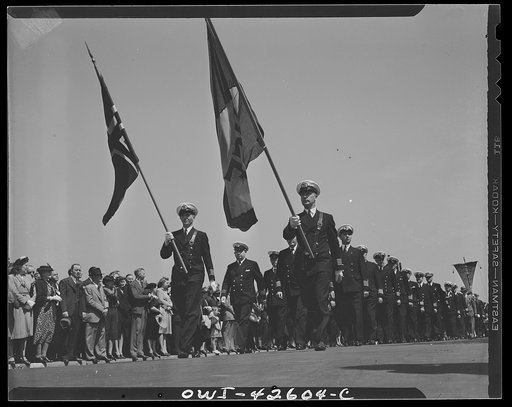 Brooklyn, New York. Norwegian Independence Day celebration. Norwegian-American parade. Shipmasters of the Norwegian merchant marine