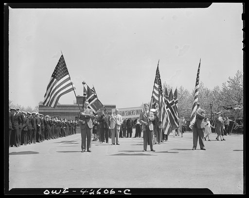 Brooklyn, New York. Norwegian Independence Day celebration. Norwegian-American parade. Norwegian Seamen's Union