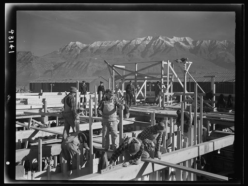 Columbia Steel Company at Geneva, Utah. Constructing a building on the site of a new steel mill which will soon turn out steel for the war needs