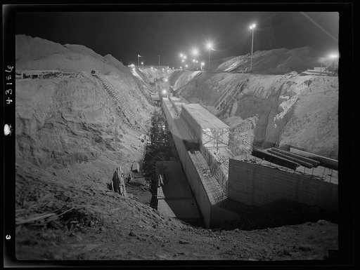 Columbia Steel Company at Geneva, Utah. Constructing a water intake tunnel for a new steel plant which will make important additions to the vast amount of steel needed for the war effort