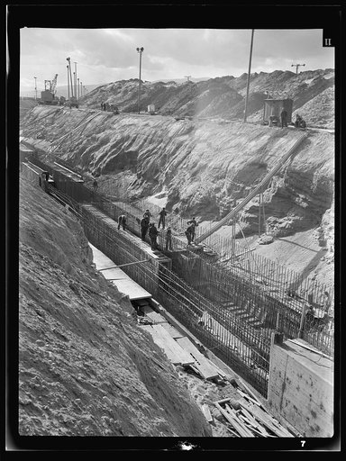 Columbia Steel Company at Geneva, Utah. Constructing a water intake tunnel for a new steel plant which will make important additions to the vast amount of steel needed for the war effort
