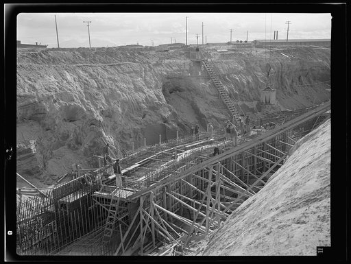 Columbia Steel Company at Geneva, Utah. Constructing a water intake tunnel for a new steel plant which will make important additions to the vast amount of steel needed for the war effort
