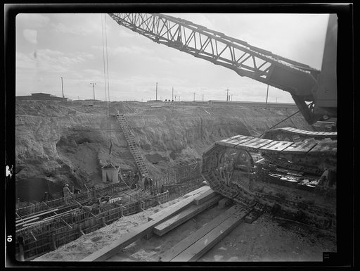 Columbia Steel Company at Geneva, Utah. Constructing a water intake tunnel for a new steel plant which will make important additions to the vast amount of steel needed for the war effort
