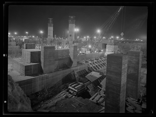 Columbia Steel Company at Geneva, Utah. Steel and concrete go into place rapidly as a new steel mill takes form. The new plant will make important additions to the vast amount of steel needed for the war effort