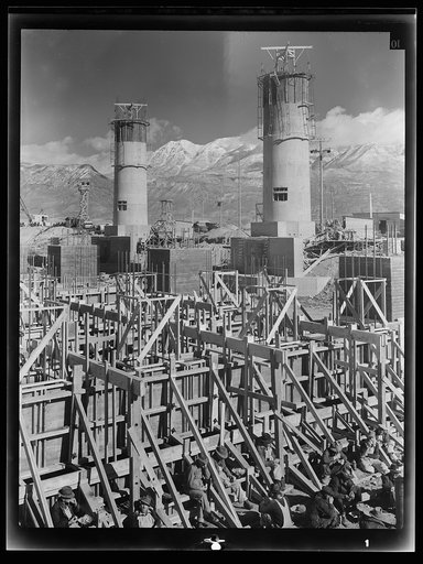 Untitled photo, possibly related to: Columbia Steel Company at Geneva, Utah. Steel mill under construction