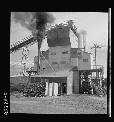 Columbia Steel Company at Geneva, Utah. Cement plant which furnishes building material for a new steel mill under construction