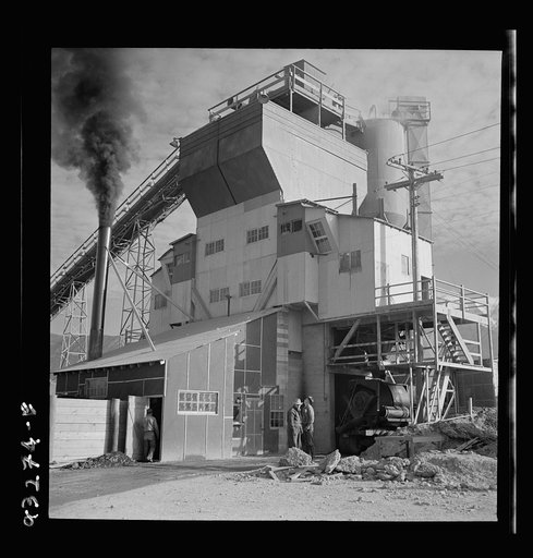 Untitled photo, possibly related to: Columbia Steel Company at Geneva, Utah. Cement plant which furnishes building material for a new steel mill under construction