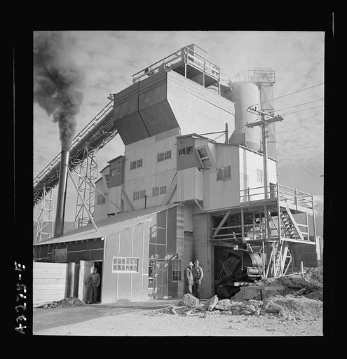 Untitled photo, possibly related to: Columbia Steel Company at Geneva, Utah. Cement plant which furnishes building material for a new steel mill under construction