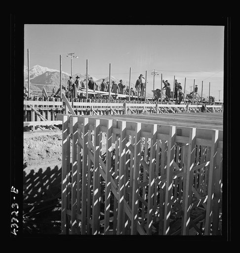 Columbia Steel Company at Geneva, Utah. Partly finished open hearth furnaces and stacks for a new steel mill under construction which will soon be producing vitally needed steel