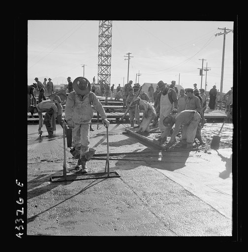 Untitled photo, possibly related to: Columbia Steel Company at Geneva, Utah. Steel and concrete go into place rapidly as a new steel mill takes form. The new plant will make important additions to the vast amount of steel needed for the war effort