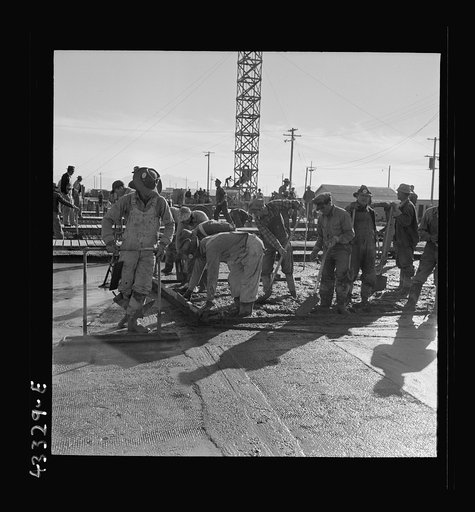 Untitled photo, possibly related to: Columbia Steel Company at Geneva, Utah. Steel and concrete go into place rapidly as a new steel mill takes form. The new plant will make important additions to the vast amount of steel needed for the war effort