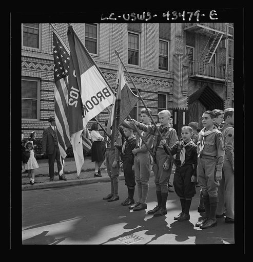 Brooklyn, New York. Anniversary Day parade of the Sunday school at the Church of the Good Shepherd