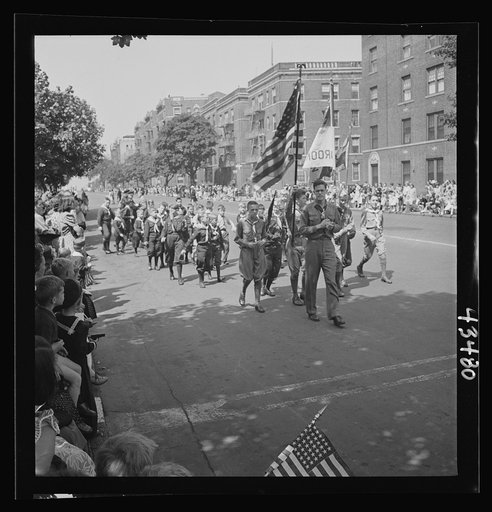 Brooklyn, New York. Anniversary Day parade of the Sunday school at the Church of the Good Shepherd