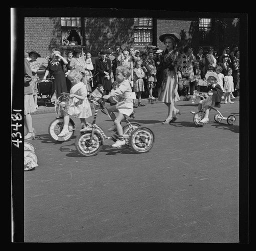 Untitled photo, possibly related to: Brooklyn, New York. Anniversary Day parade of the Sunday school at the Church of the Good Shepherd