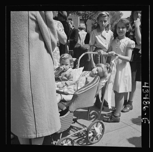 Untitled photo, possibly related to: Brooklyn, New York. Anniversary Day parade of the Sunday school at the Church of the Good Shepherd
