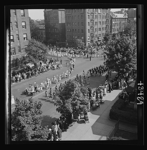 Brooklyn, New York. Anniversary Day parade of the Sunday school of the Church of the Good Shepherd