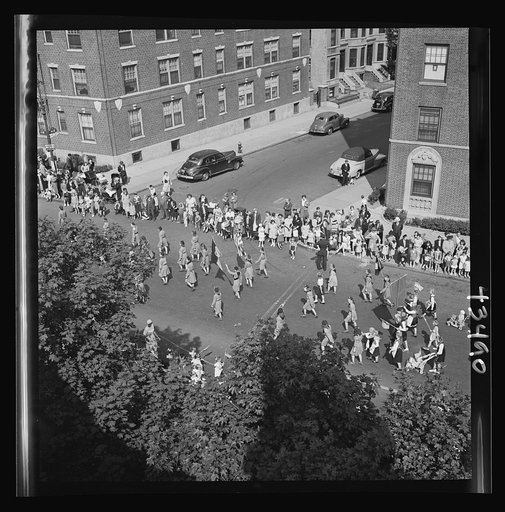 Brooklyn, New York. Anniversary Day parade of the Sunday school of the Church of the Good Shepherd