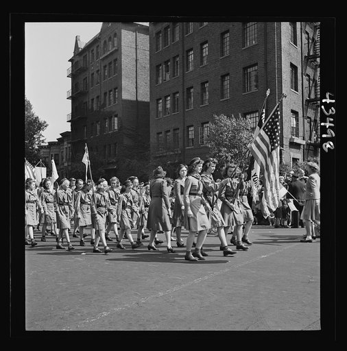 Brooklyn, New York. Anniversay Day parade of the Sunday school of the Church of the Good Shepherd