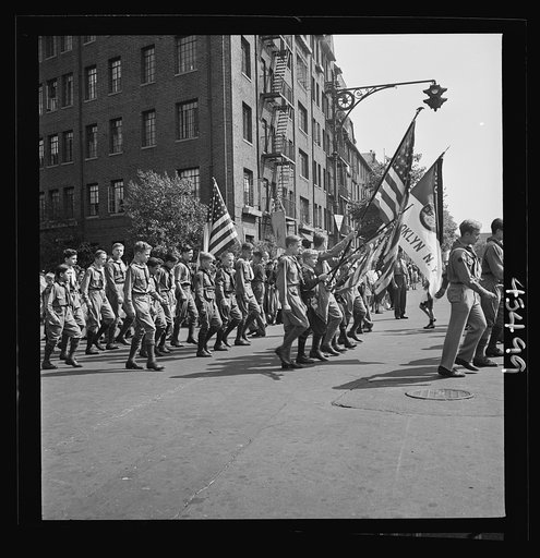 Brooklyn, New York. Anniversay Day parade of the Sunday school of the Church of the Good Shepherd