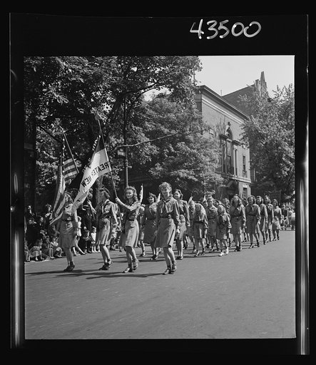 Brooklyn, New York. Anniversay Day parade of the Sunday school of the Church of the Good Shepherd