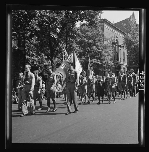 Brooklyn, New York. Anniversay Day parade of the Sunday school of the Church of the Good Shepherd