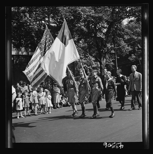 Untitled photo, possibly related to: Brooklyn, New York. Anniversay Day parade of the Sunday school of the Church of the Good Shepherd