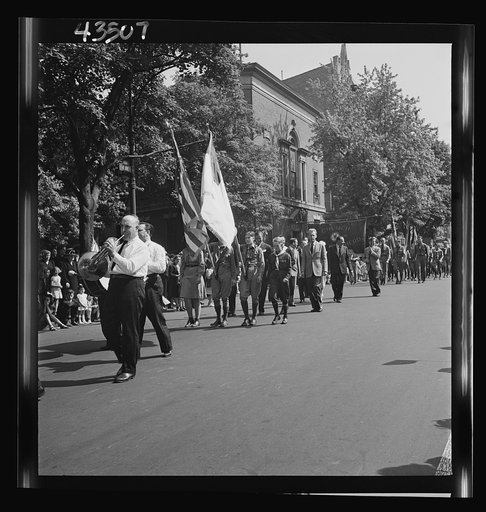 Brooklyn, New York. Anniversary Day parade of the Sunday school of the Church of the Good Shepherd
