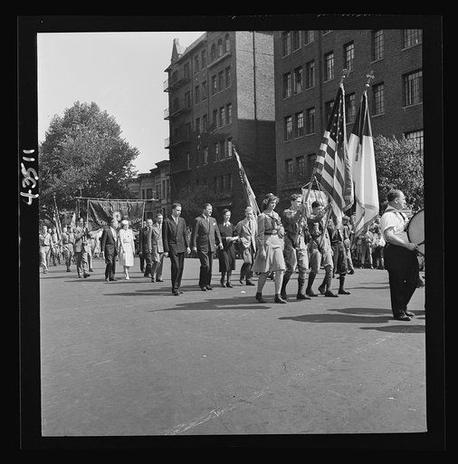 Brooklyn, New York. Anniversary Day parade of the Sunday school of the Church of the Good Shepherd