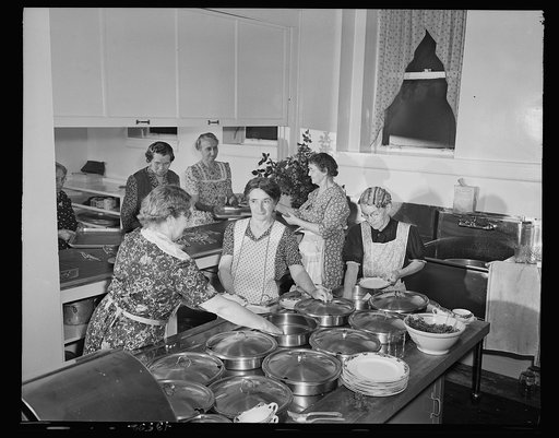 Brooklyn, New York. The ladies aid community kitchen at the Church of the Good Shepherd