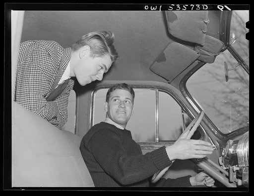 Wilmington, Delaware. Tower Hill School, noted country day school for pupils from three to eighteen years of age. Two high school students who travel to the school by automobile