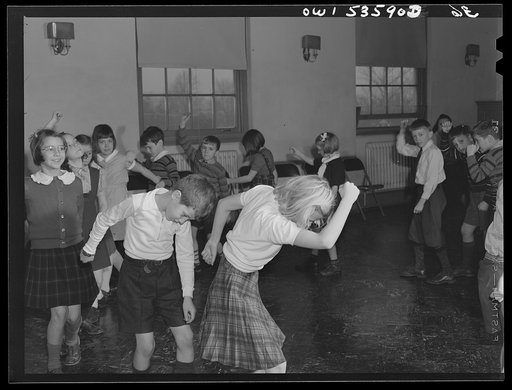 Wilmington, Delaware. Tower Hill School, noted country day school for pupils from three to eighteen years of age. Young pupils in an interpretive dance class