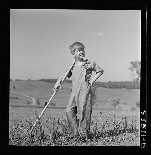 East Montpelier, Vermont. Richard, age five, son of Charles Ormsbee, who licks all the savings stamps and helps in other ways in the family war projects