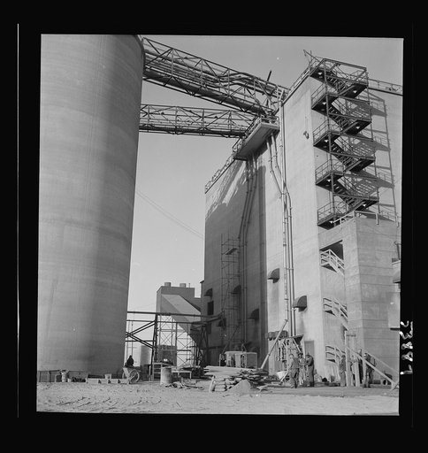Las Vegas, Nevada. A giant silo and part of the buildings on the grounds of Basic Magnesium Incorporated