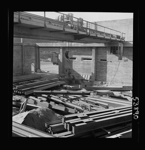 Las Vegas, Nevada. Piles of steel girders for the construction of refineries at the Basic Magnesium plant