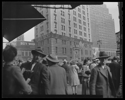 New York, New York. Times Square and vicinity on D-Day