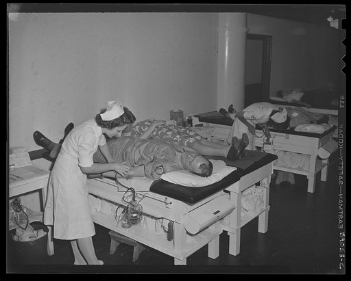 New York, New York. June 6, 1944. Blood donors on D-day