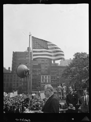 New York, New York. June 6, 1944. Reverend A. Hamilton Nesbitt at the D-day rally in Madison Square