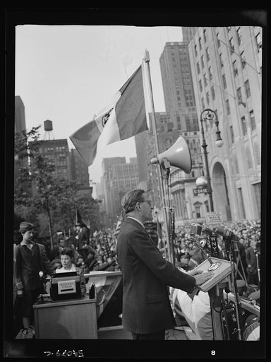 New York, New York. June 6, 1944. Rabbi Stephen S. Wise at the D-day rally in Madison Square