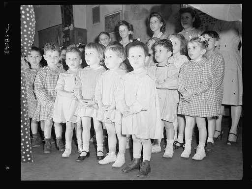 New York, New York. Preschool age children at L'Ecole maternelle francaise on D-day