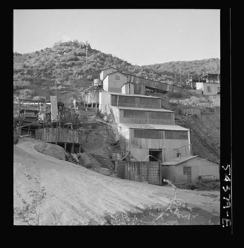Kingman (vicinity), Arizona. Close-up view of the plant, which produces tungsten concentrates from ore mined in the nearby Boriana mine workings