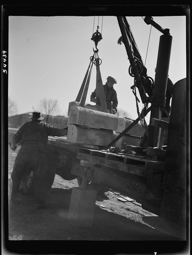 Construction of a million dollar bridge across the Tidal Basin. Archie A. Alexander, Negro, senior partner