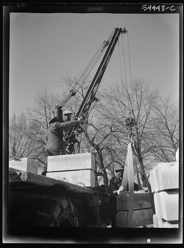 Construction of a million dollar bridge across the Tidal Basin. Archie A. Alexander, Negro, senior partner