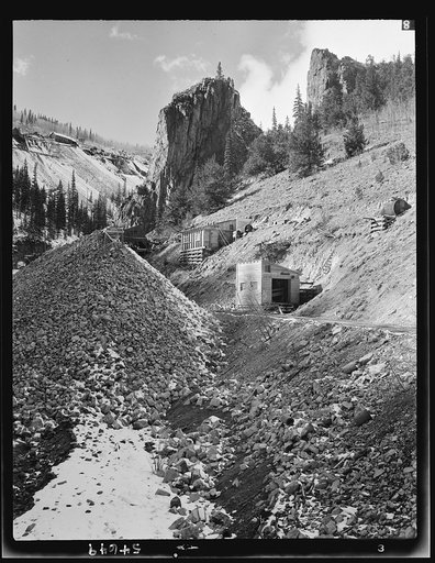 Untitled photo, possibly related to: Creede, Colorado. Lead and silver mining in a former "ghost town"