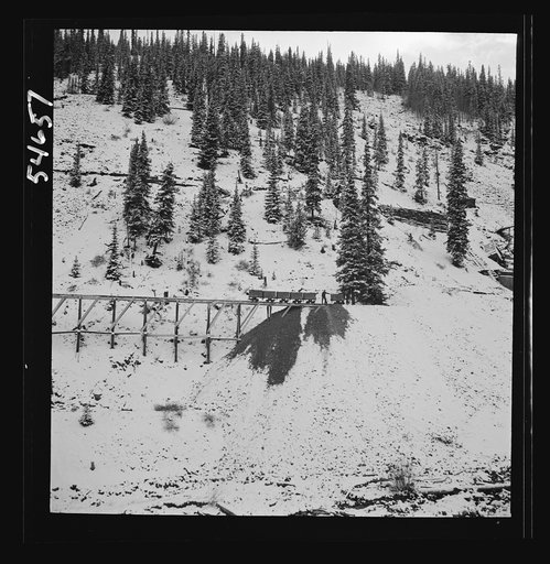 Untitled photo, possibly related to: Creede, Colorado. Lead and silver mining in a former "ghost town"